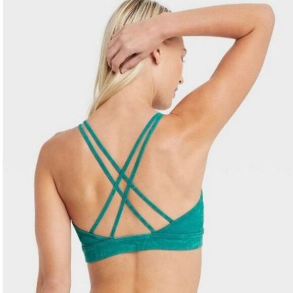 JoyLab High Neck Strappy Back Sports Bra NWT M - Picture 2 of 5